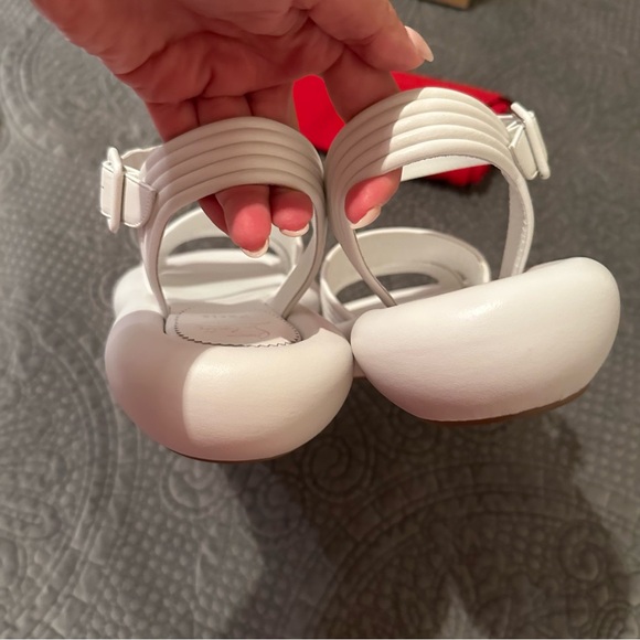Manolasummer Christian Louboutin White Nappa Leather Flats sandals size 40 - Picture 8 of 11